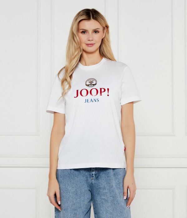 

Футболка женская Joop! Jeans хлопковая с логотипом, белый