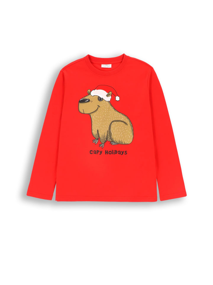 

Рождественская футболка с длинными рукавами красного цвета Coccodrillo