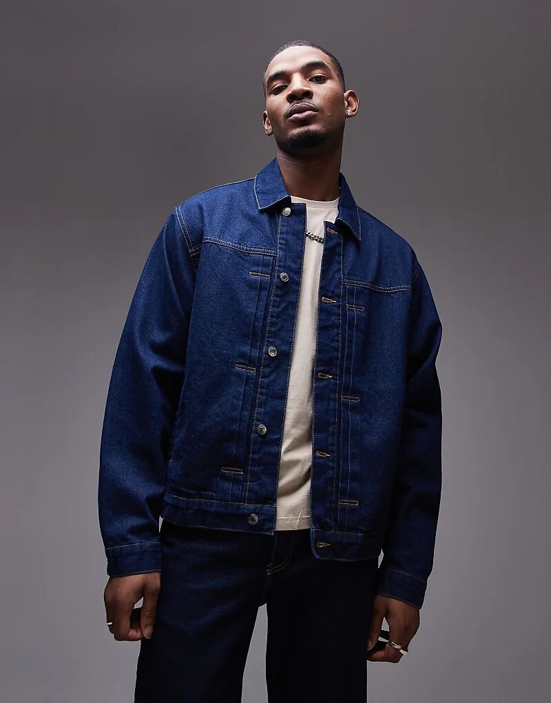 

Джинсовая куртка в сыром синем цвете Topman