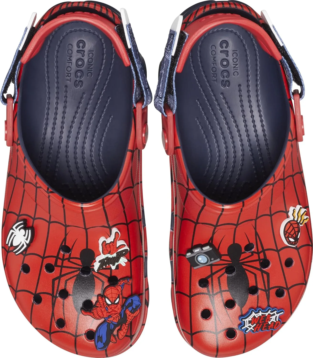 Мужские сабо Crocs с героями Marvel, темно-синий — фото 4