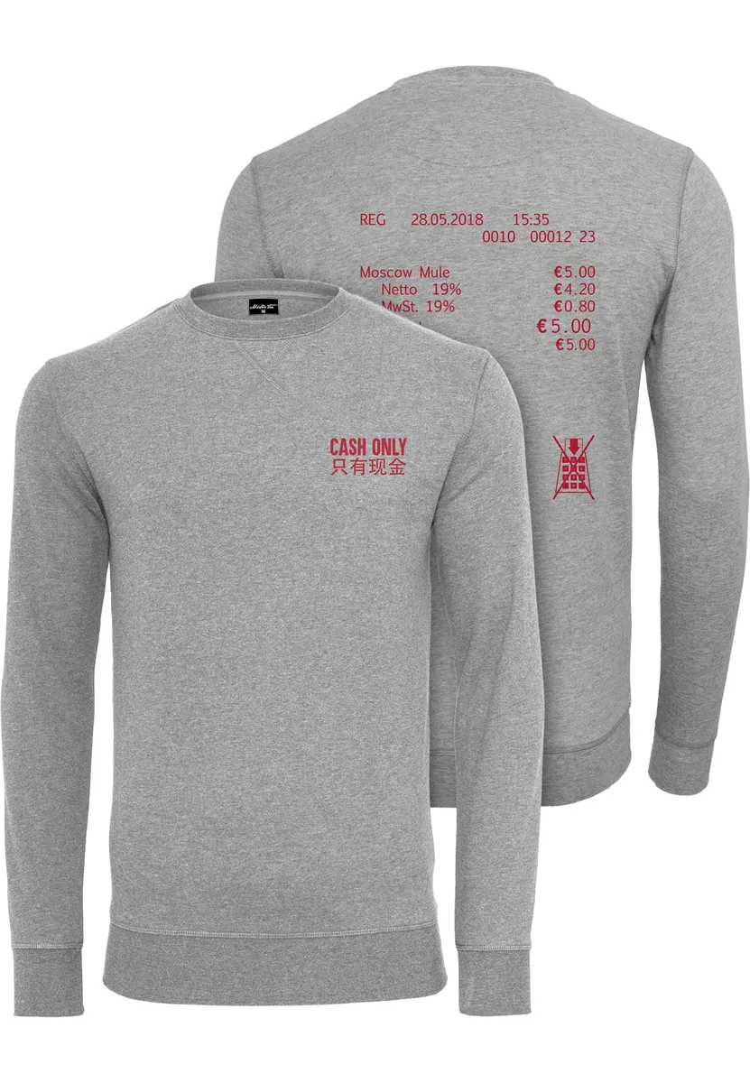 

Свитер MisterTee с круглым вырезом "MisterTee Men's Cash Only Crewneck", серый