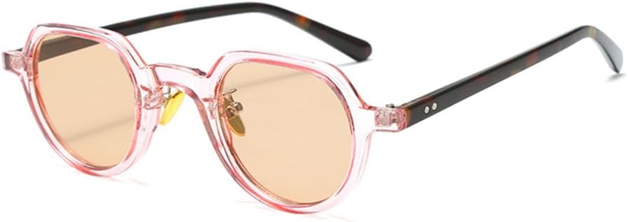 

Солнцезащитные очки в маленькой оправе в винтажном стиле для женщин, защита от УФ-излучения UV400, круглые солнцезащитные очки для мужчин, аксессуары VFDHN, Pink With Brown