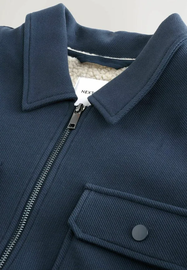Толстовка без капюшона на подкладке и молнии Next, Navy Blue — фото 2