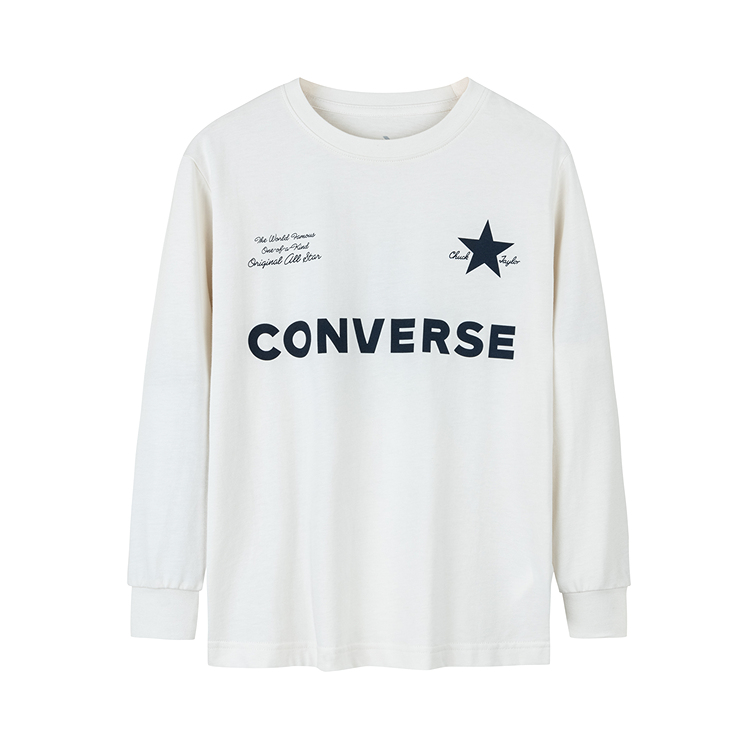 Converse Футболка классического стиля белая для детей 3-7 лет — фото 3