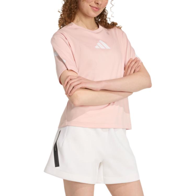 Футболка True Healing Series SS25 женская Adidas, светло-розовый/белый — фото 3