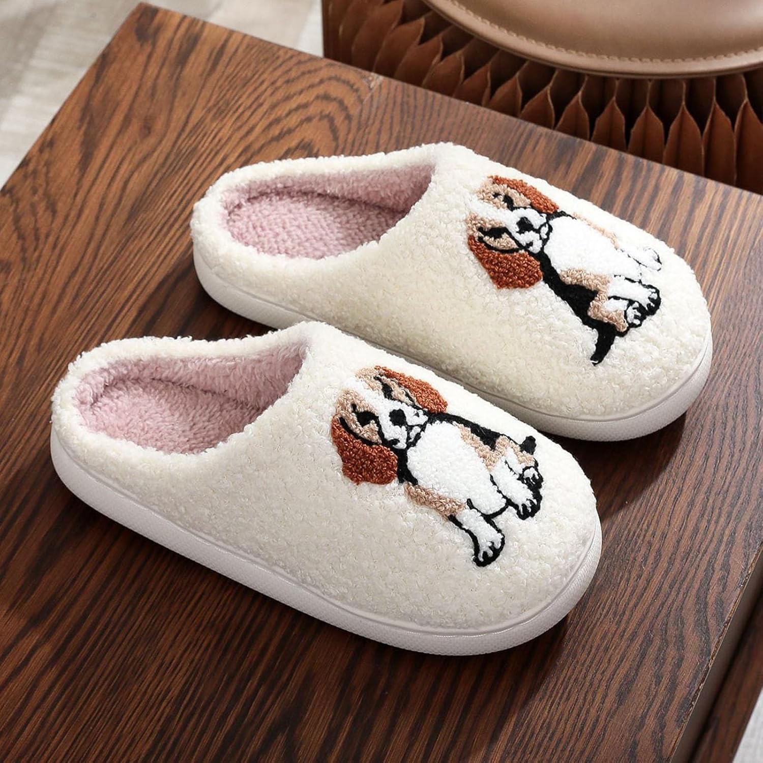 Тапочки JYSwoshoe с ворсом для женщин и мужчин, удобные домашние тапочки с памятью формы, мягкие плюшевые, теплые тапочки для дома и улицы, E 1 — фото 2