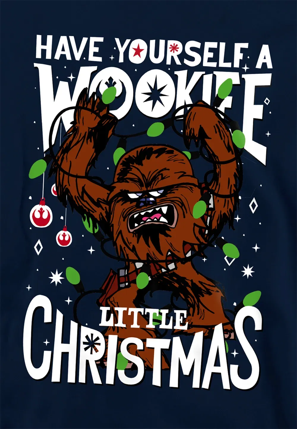 Худи детское Star Wars с принтом Wookie, Disney, темно-синий — фото 2