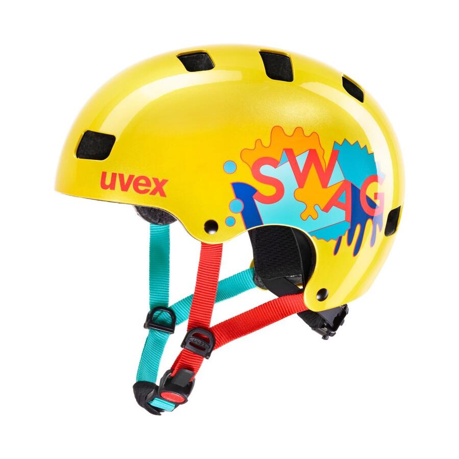

UVEX Kid 3 SWAG желтый велосипед, самокат, скейт, детский шлем в стиле ретро