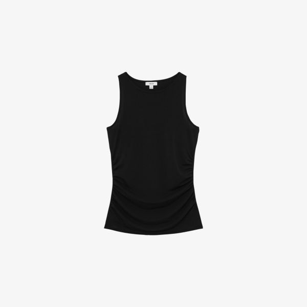

Топ Reiss Madelynn с боковыми сборками, черный