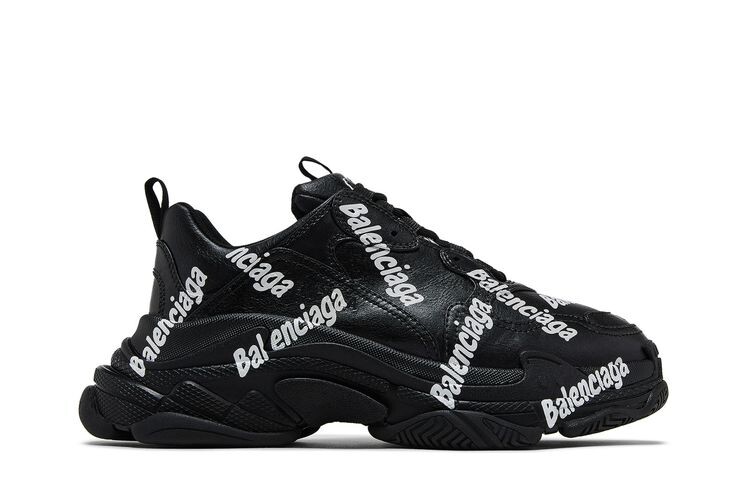 

Кроссовки Balenciaga Triple S Logotype - Black, черный
