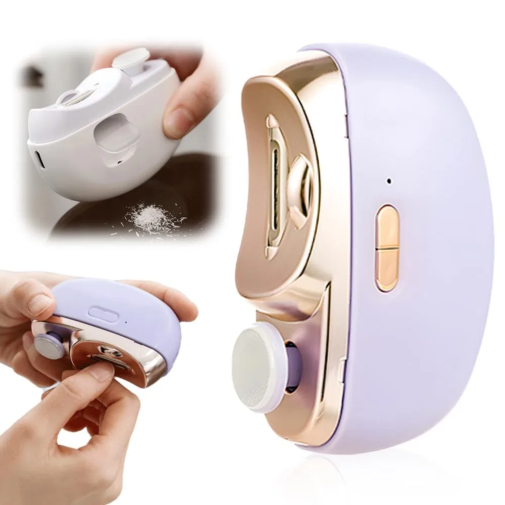 Электрическая пилка для ногтей 3-в-1 с LED-подсветкой, 3 скорости Usmei, Purple 2.0