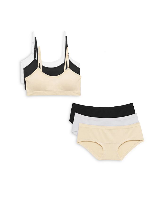 

Детский комплект бесшовного белья для девочек - бюстгальтер и трусики (Big Kid) KatieJnyc, белый