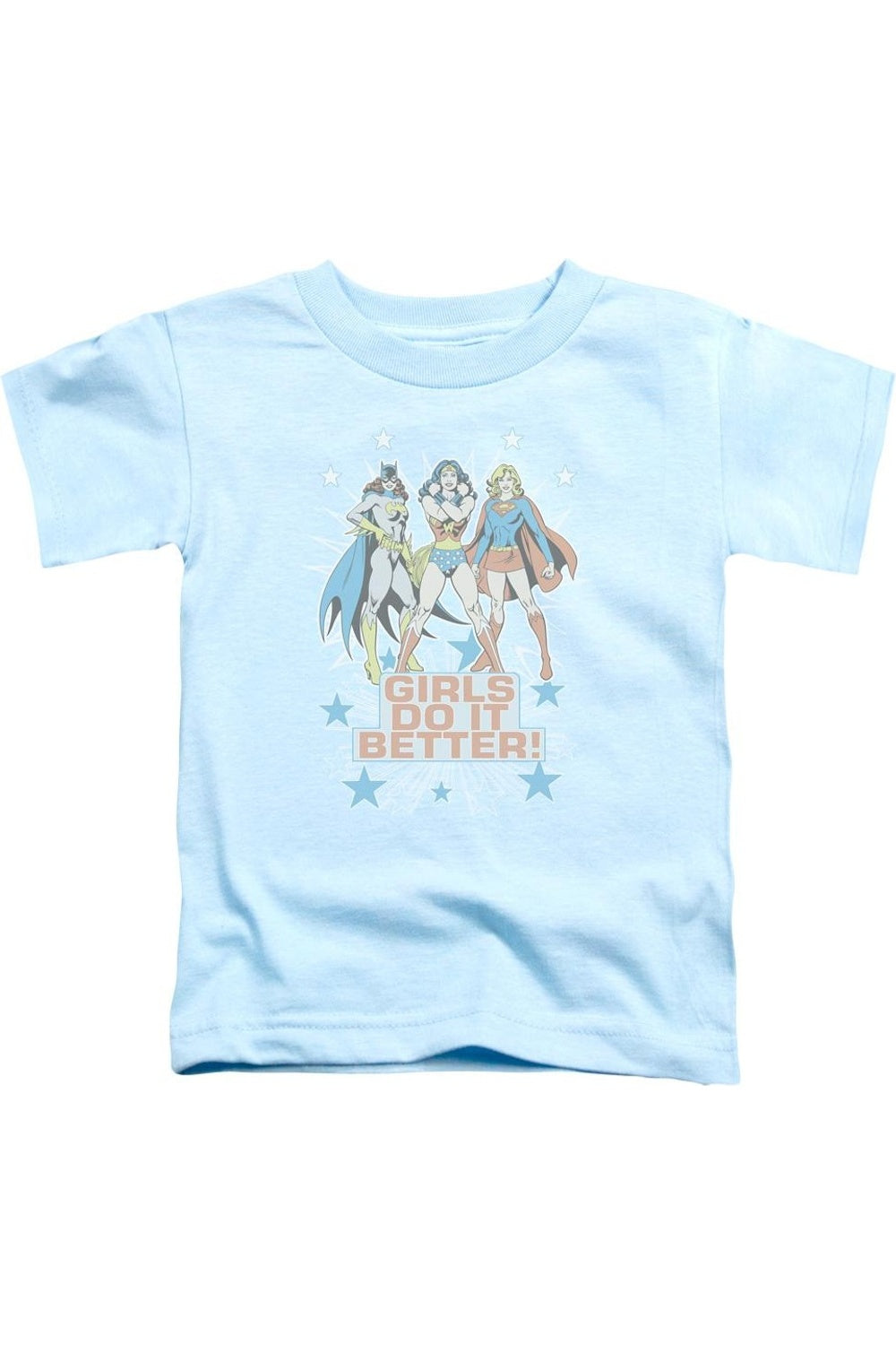 

Футболка с коротким рукавом DC Comics Girls Do It Better для девочек Gildan, светло-голубой