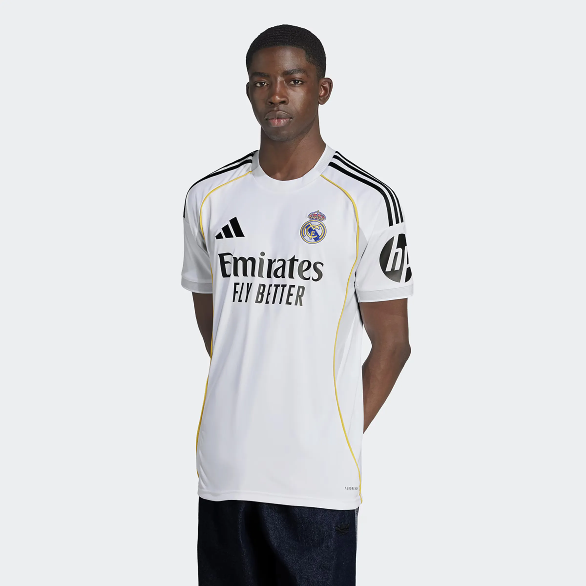 

Футболка мужская домашняя Real Madrid CF 2025-2026 Adidas, белый