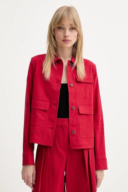 

Льняная куртка Theory, бордовый