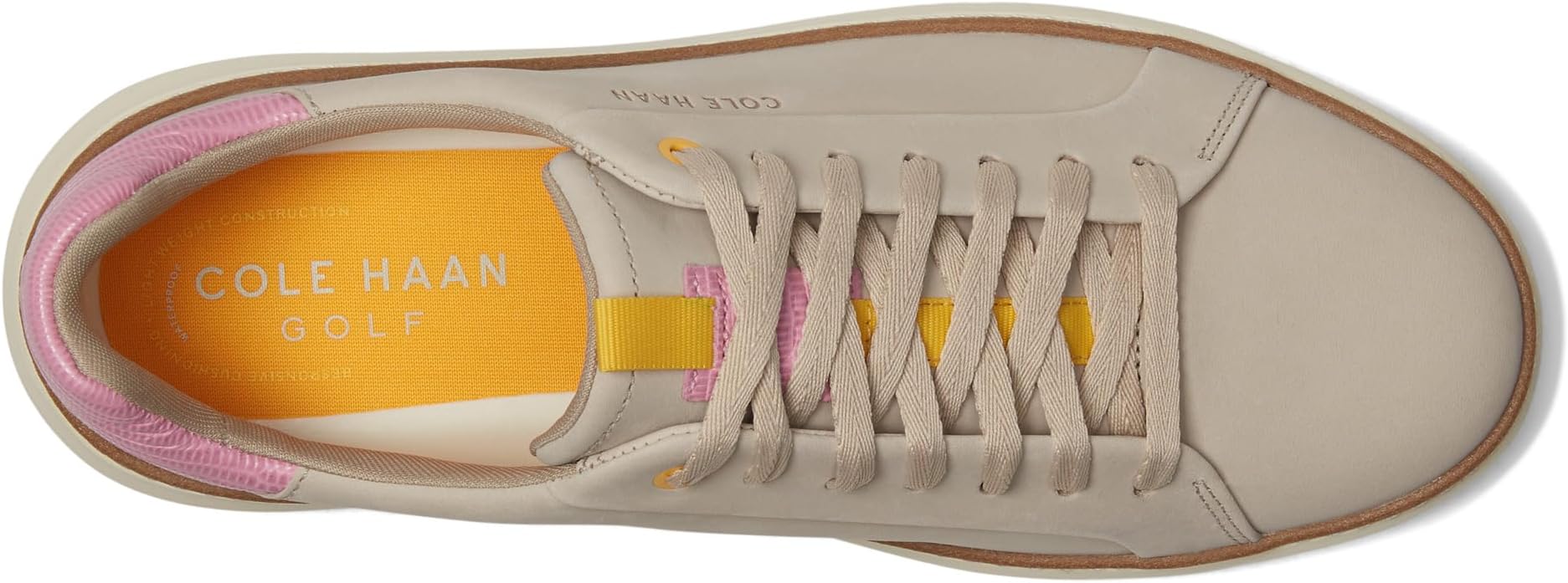 Кроссовки Cole Haan GrandPro Topspin Waterproof Golf Shoes, цвет Light Sesame Nubuck — фото 2