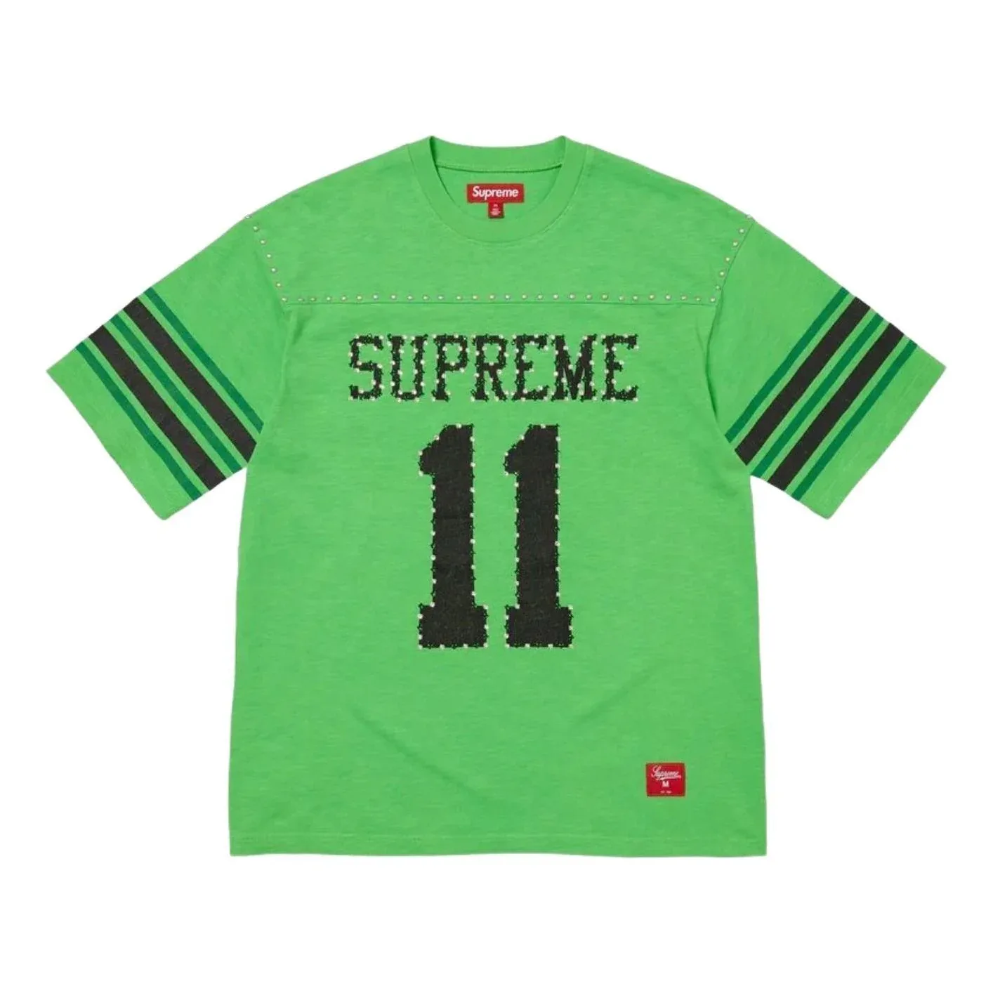 Футболка Supreme SS26 Studded S/S Football T-Shirt 'Green'