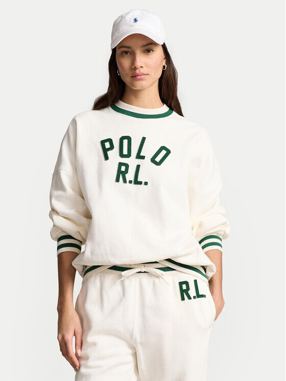 

Толстовка свободного кроя Polo Ralph Lauren, экрю