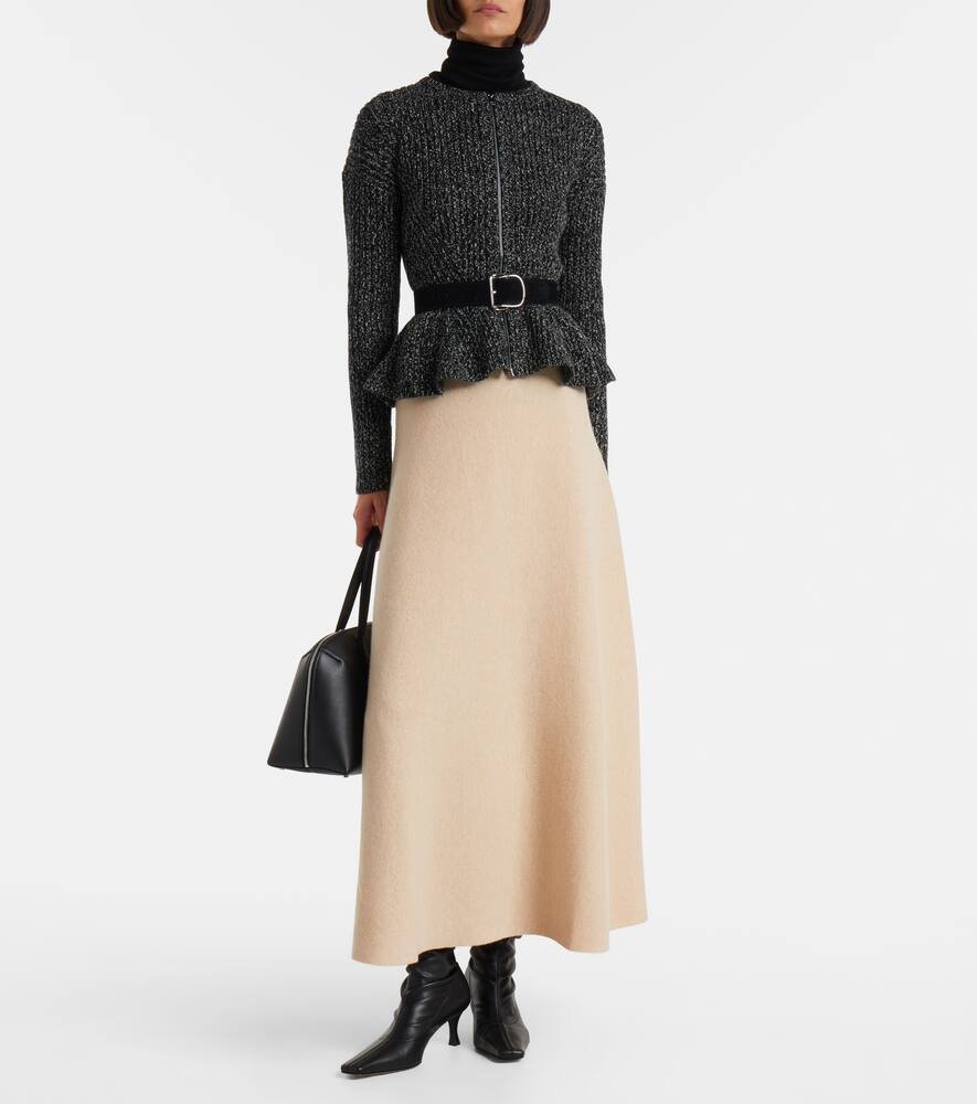 Юбка макси из шерсти и кашемира Giberna Max Mara, Orzo Melange — фото 2