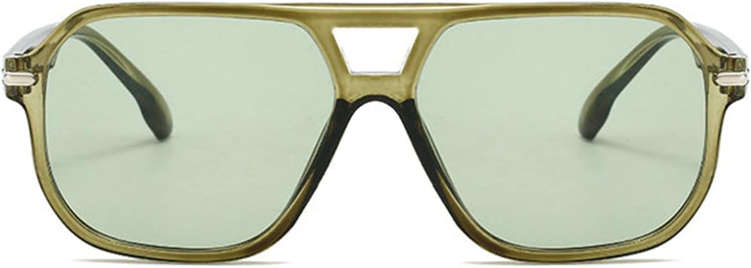 

Солнцезащитные очки Willochra Vintage Double Bridge Pilot Square для женщин и мужчин, роскошные, увеличенного размера, с многоугольным градиентом, защита от УФ-излучения UV400, C4