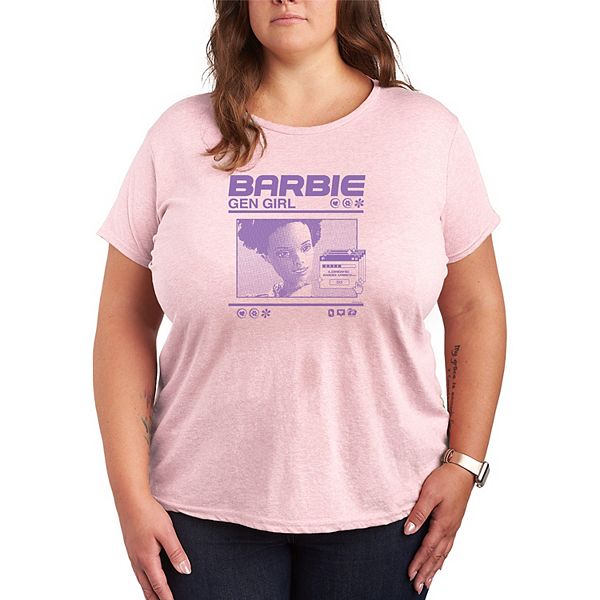 

Футболка Plus size Gen Girl Vintage Graphic Barbie, Heather Pink