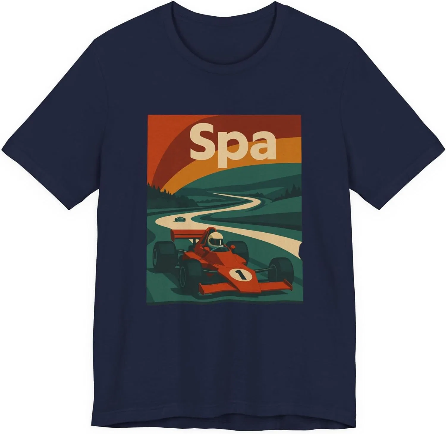 Винтажная футболка Racing Spa, унисекс, одежда для автоспорта, подарок для автолюбителей, ретро-футболка для гоночного дня, автомобильный коллекционный предмет