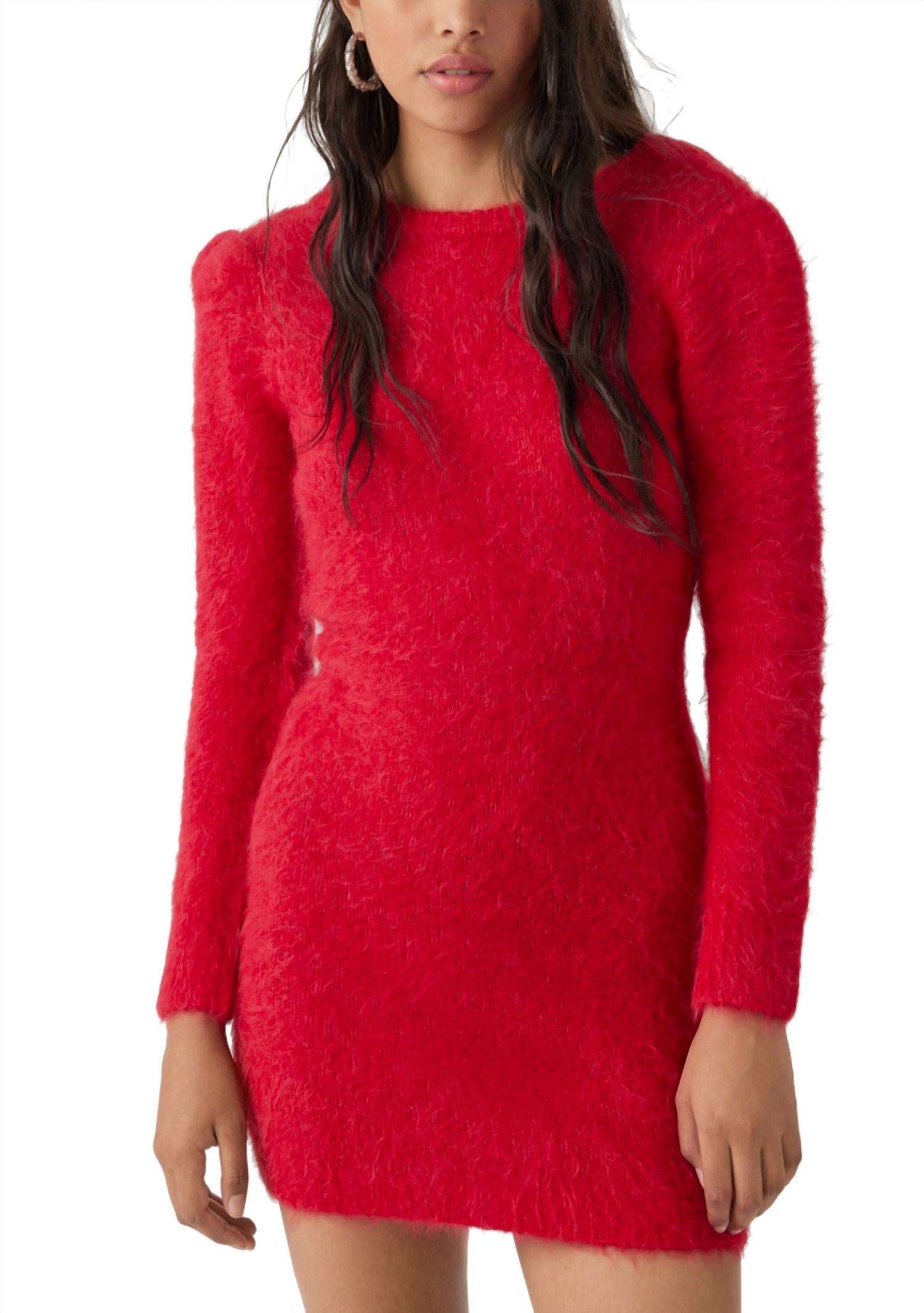 

Платье-свитер Tunia Alpaca Mini Dress In Red ba&sh