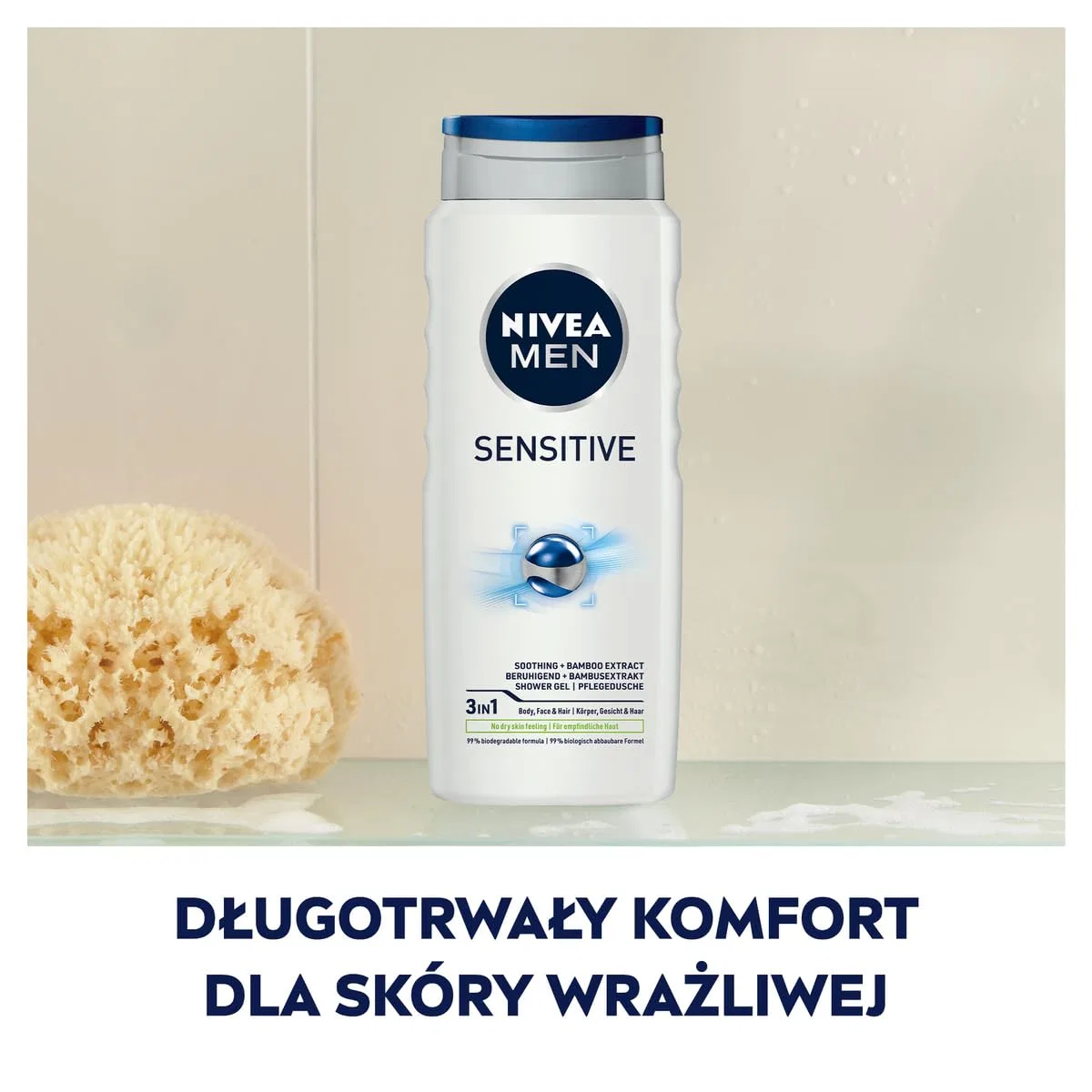 Мужской гель для душа «Sensitive» с бамбуковым молочком от Nivea Men Nivea — фото 4