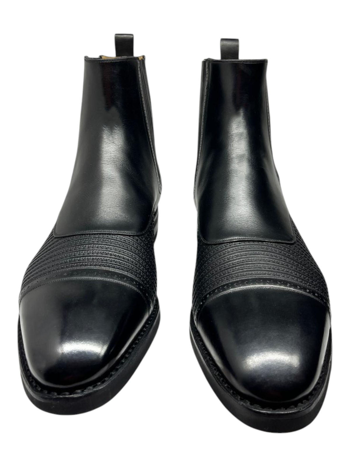 Bally Skirian 6239825 Мужские черные однотонные кожаные ботинки челси из телячьей кожи — фото 4