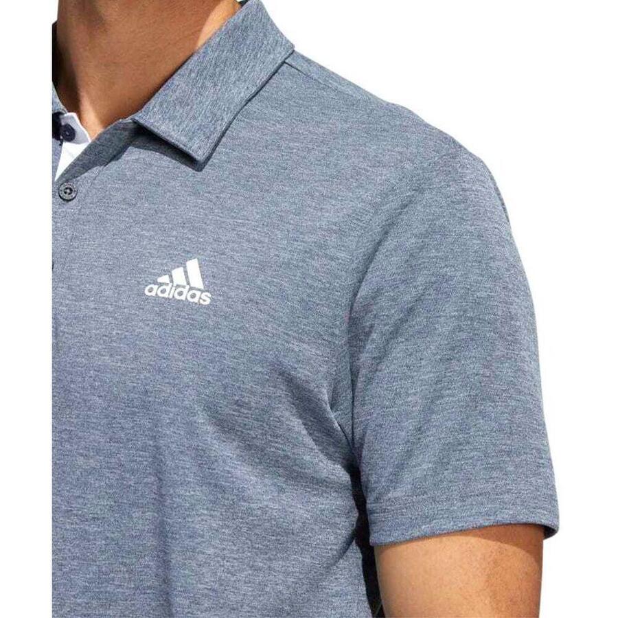 Футболка поло adidas Performance Drive Heather, синяя, мужская — фото 2