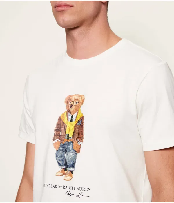 Футболка custom slim fit Polo Ralph Lauren, экрю — фото 4