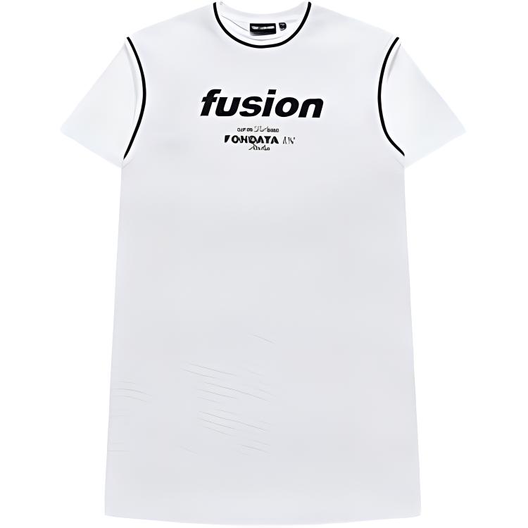 

FILA FUSION SS24 Платье с короткими рукавами женское, стандартное, белое