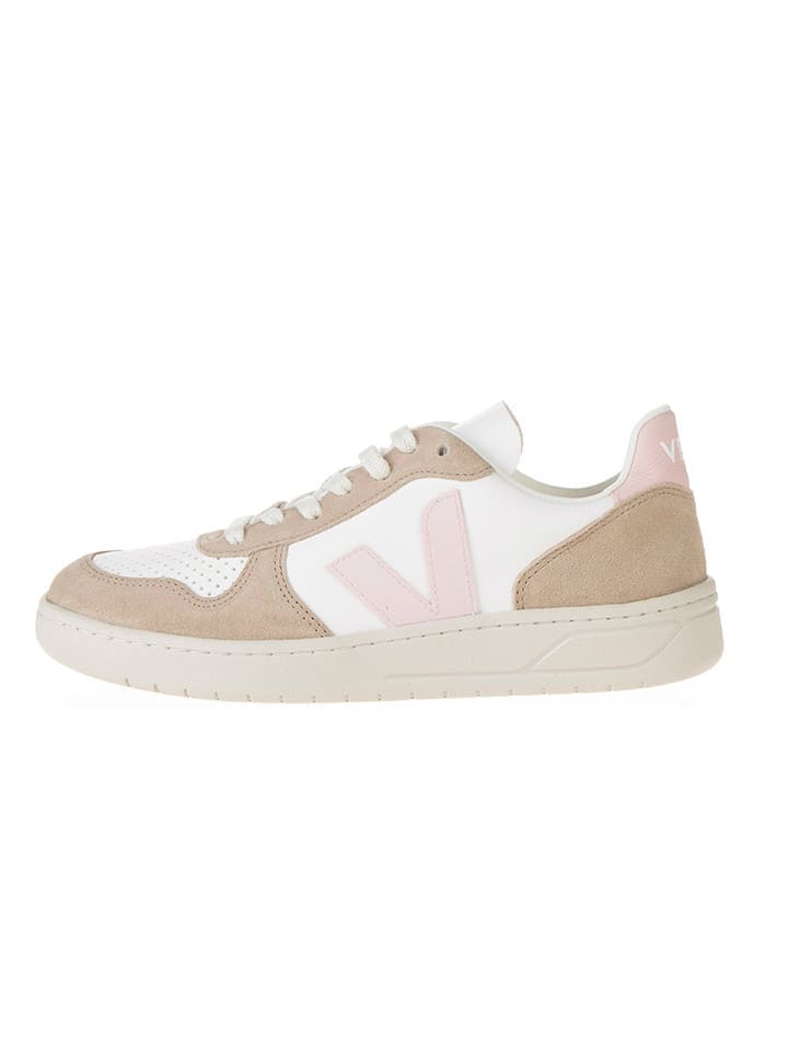 

Низкие кроссовки Veja Leder V 10, цвет weiß/beige/rosa