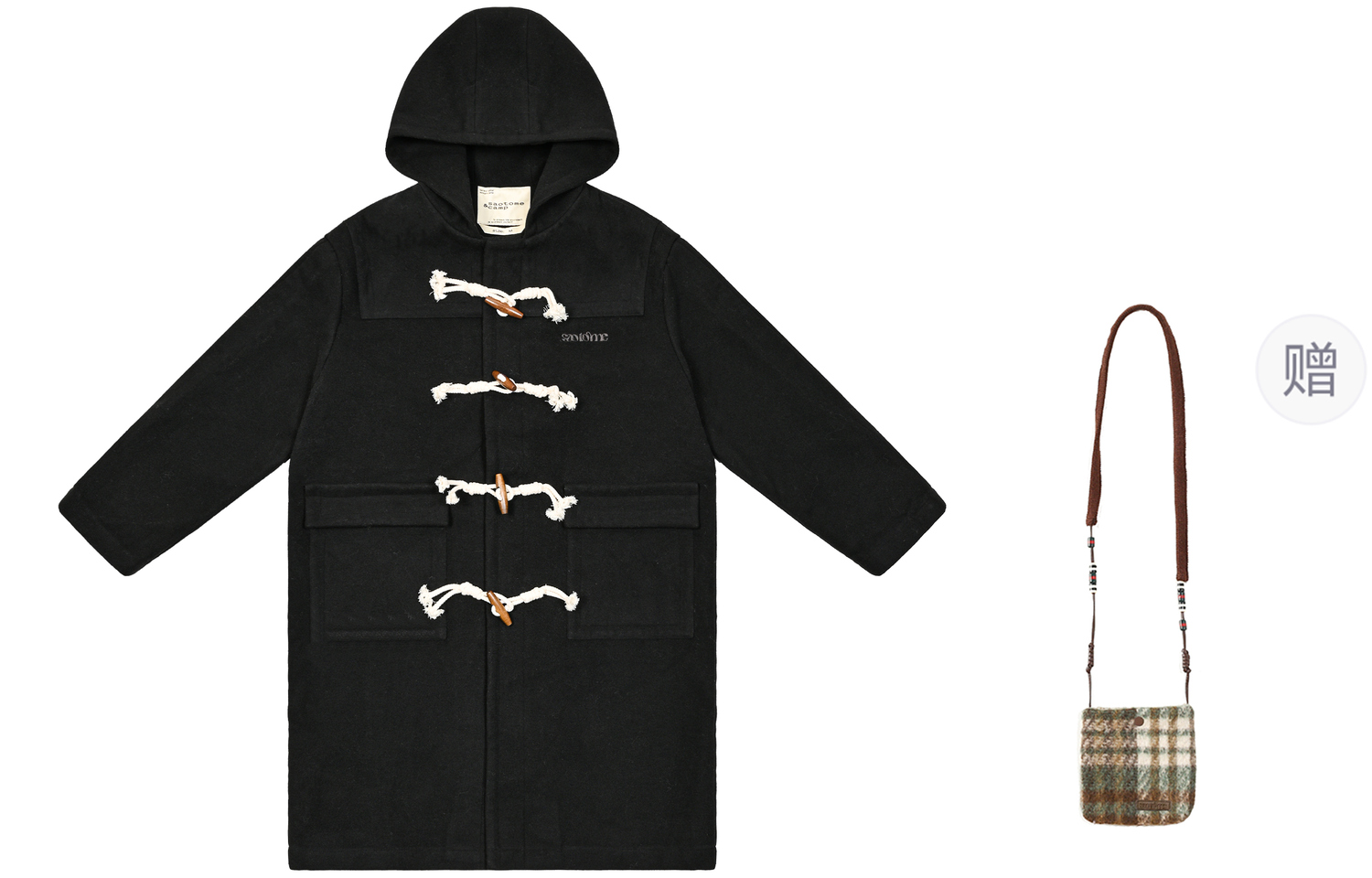 

Saotome Женское пальто, Black (Comes with Crossbody Bag)