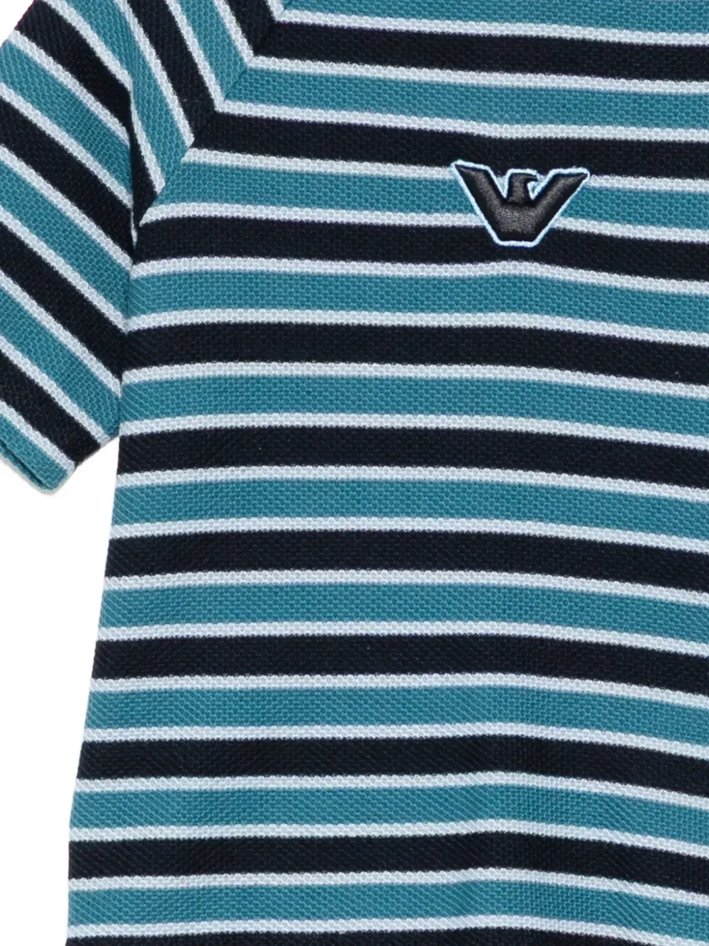 Футболка с полосками орла Emporio Armani Kids, синий — фото 3