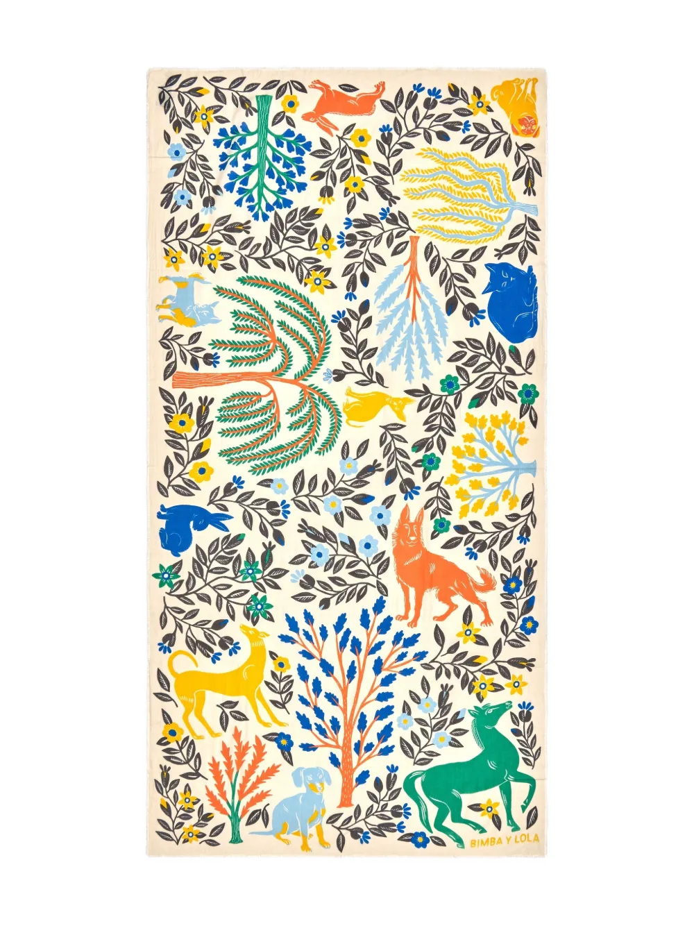 

Шарф с анималистичным и цветочным принтом Bimba y Lola, нейтральный