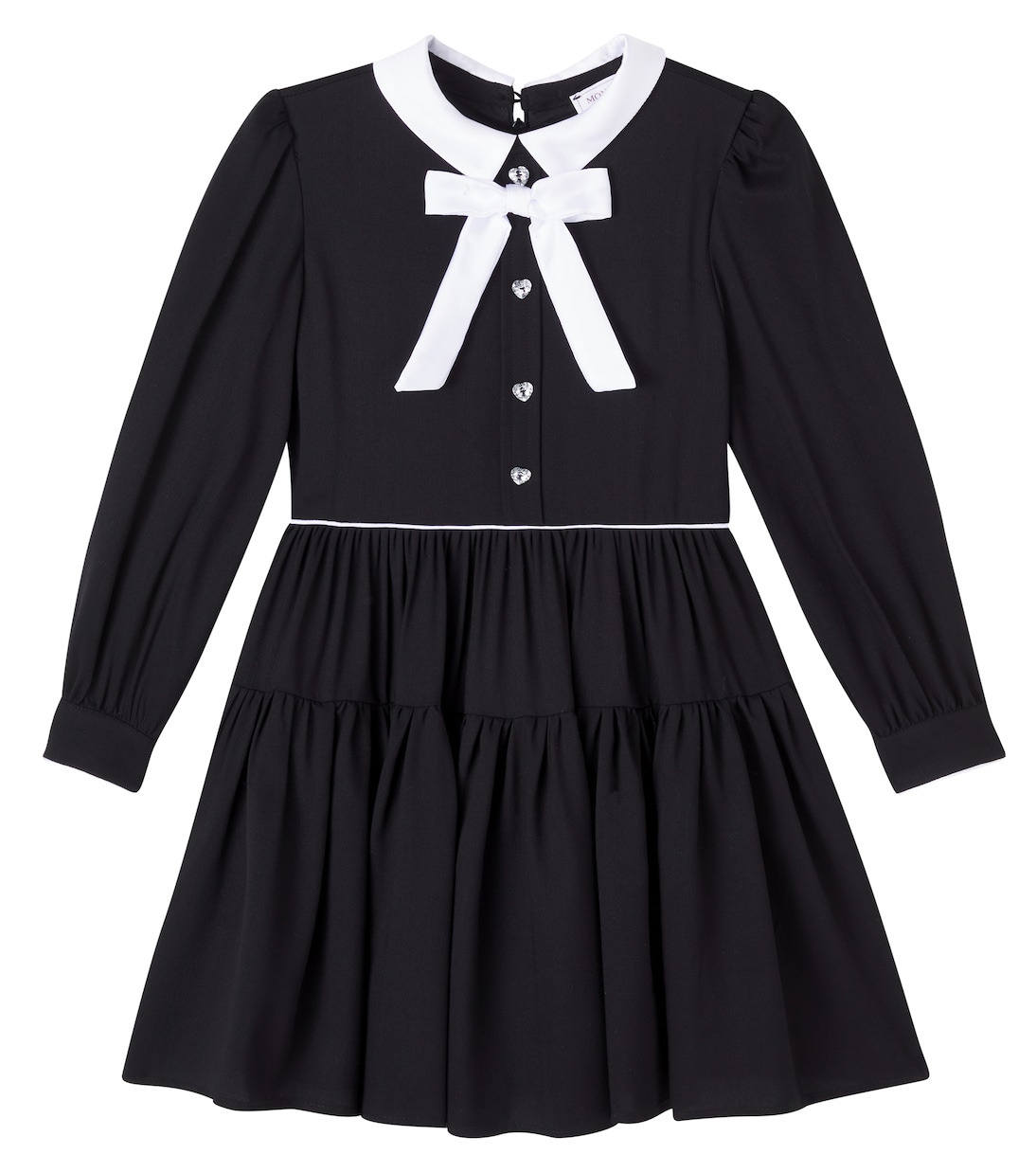 

Платье с бантом и сборками Monnalisa, Nero