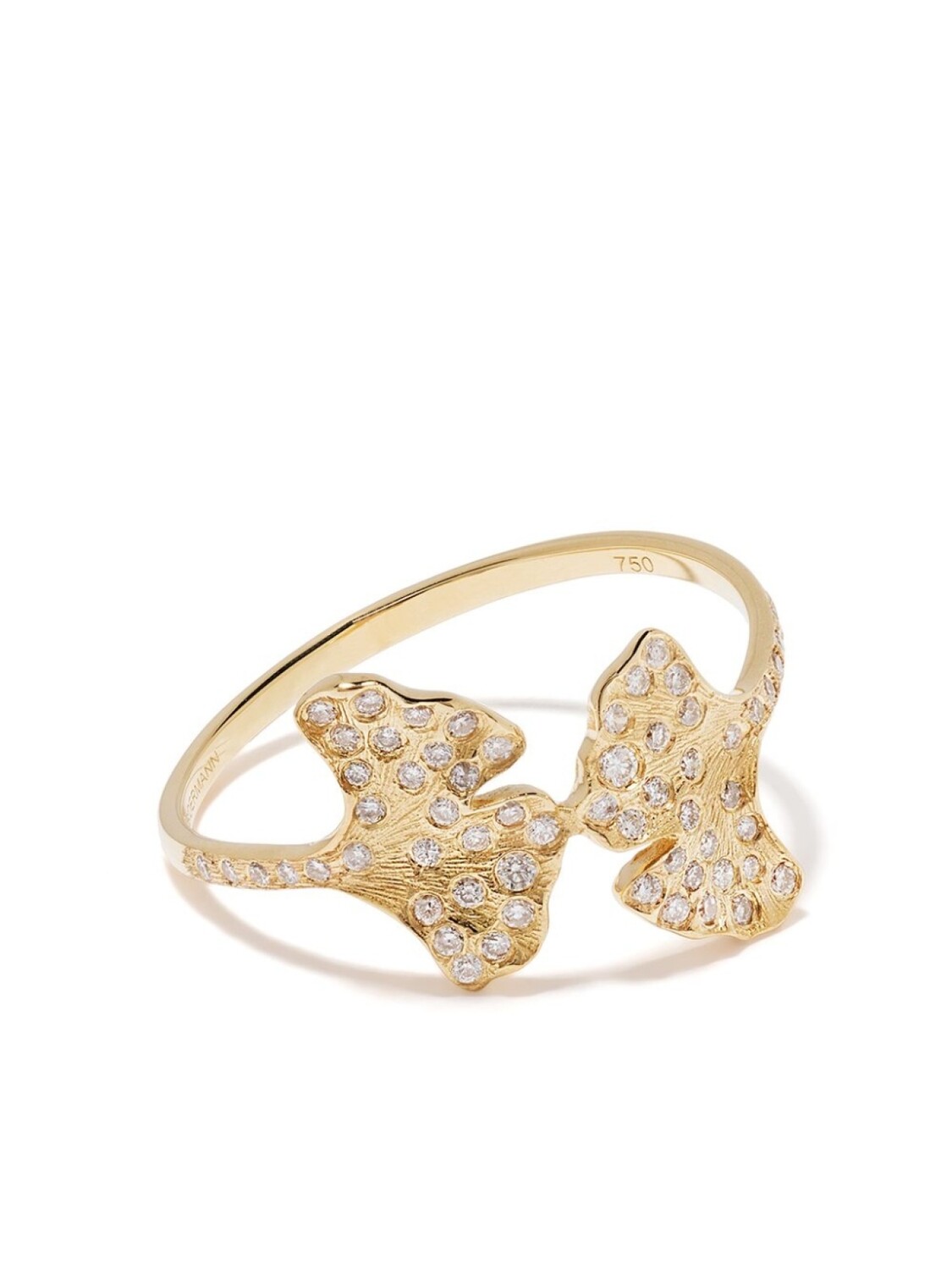 

Кольцо Ginkgo из желтого золота с бриллиантами Aurelie Bidermann, золотой