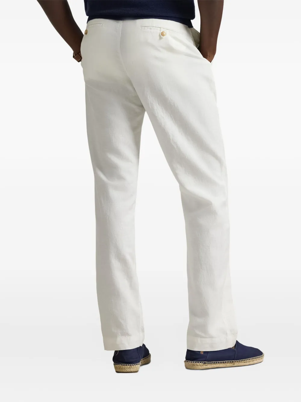 Брюки чинос Bedford с вышивкой Polo Ralph Lauren, белый — фото 4
