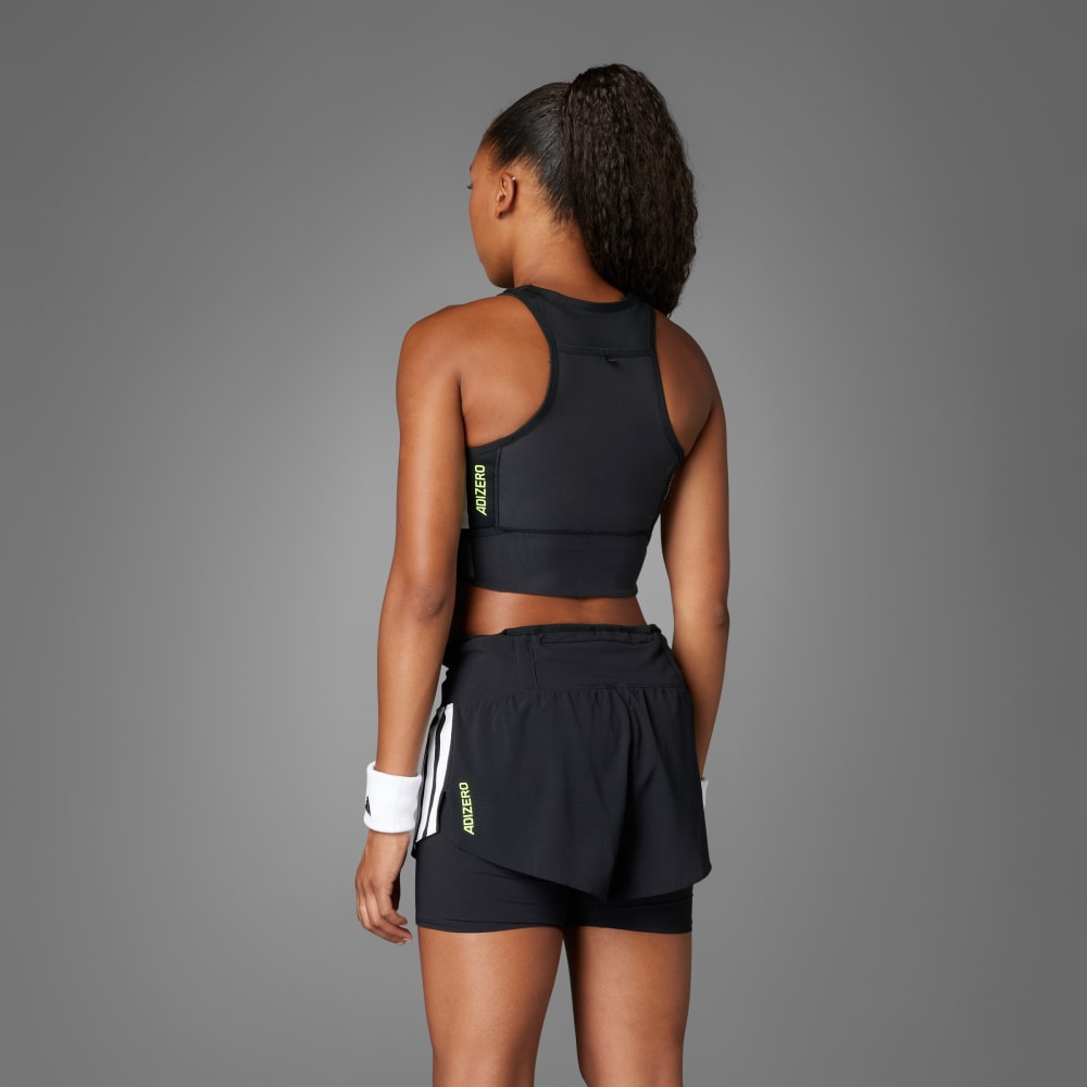 Спортивный топ Adidas Adizero Running Gel Pocket Crop Top, черный — фото 2