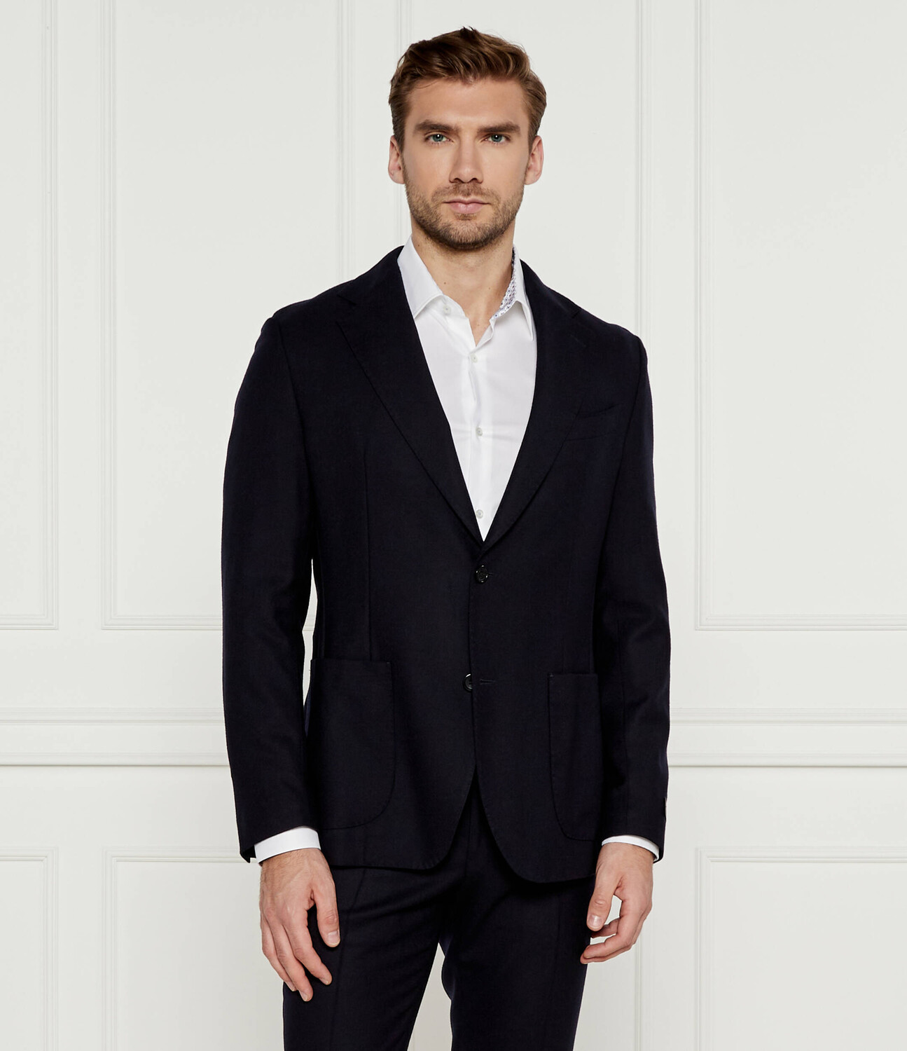 

Шерстяная куртка Windsor elegante Travel Slim Fit, темно-синий