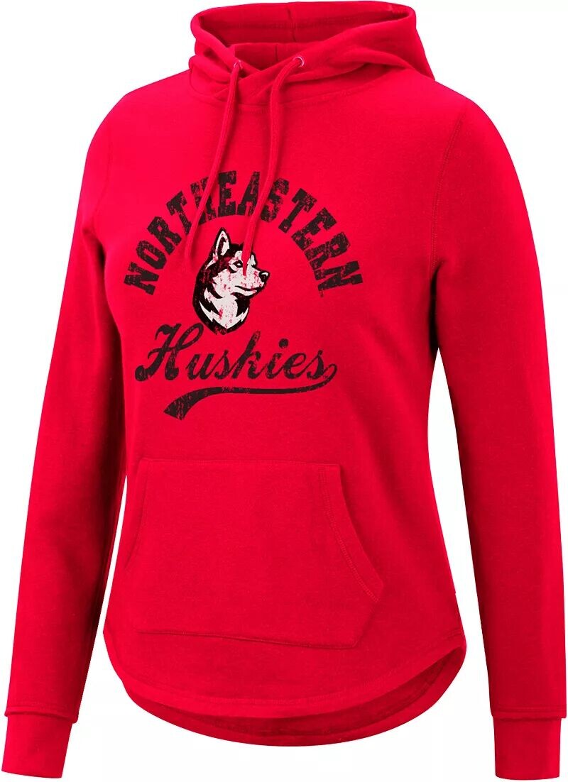 

Colosseum Женский пуловер с капюшоном Northeastern Huskies Red Crossover