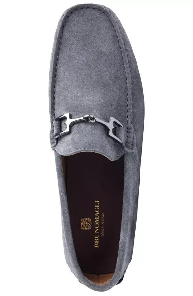 Bruno Magli Xander BM2XANF1 Loafer Men's US 7 Gray Suede Moc Toe Shoes KHD832, серый — фото 4