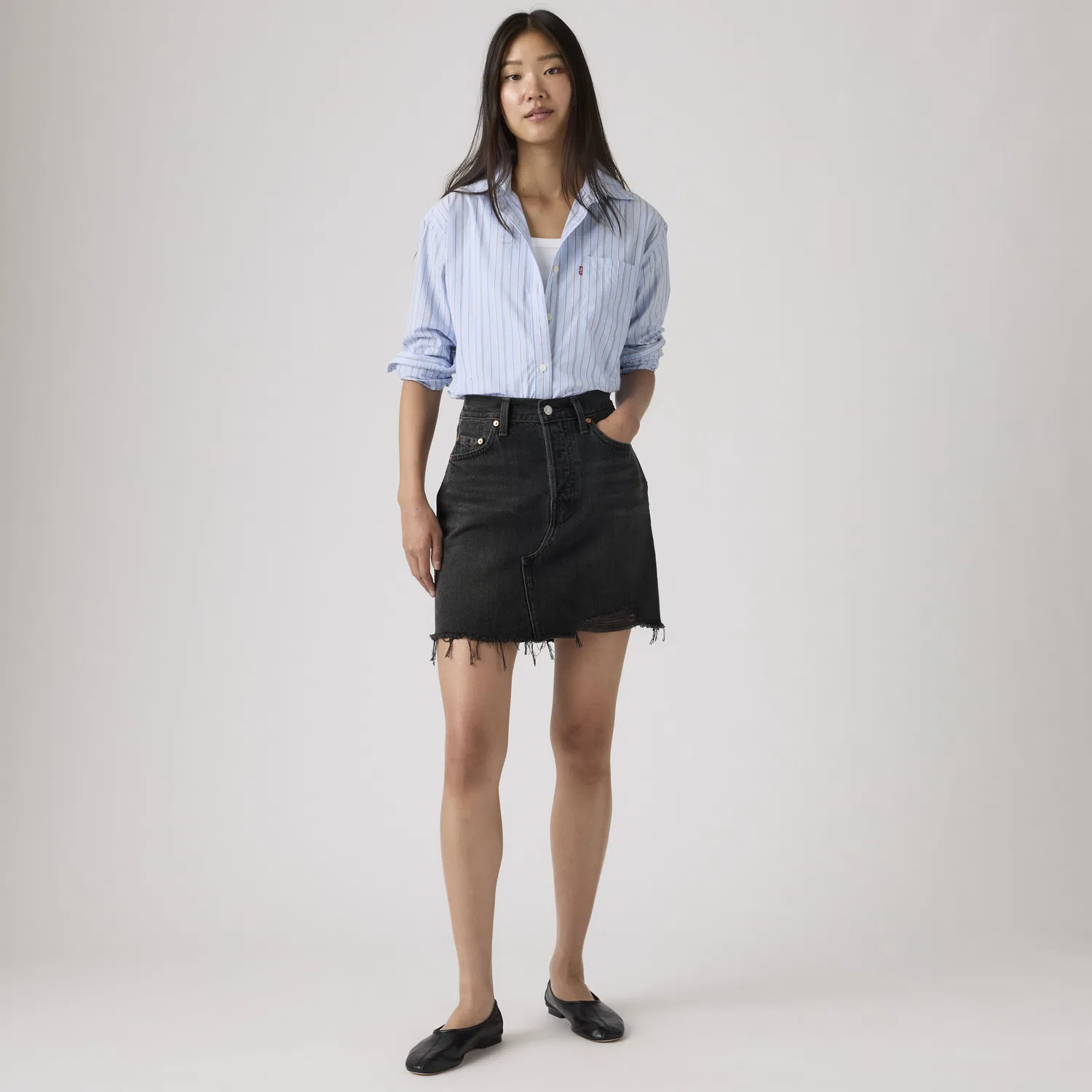 Деконструированная юбка Levi's, Black