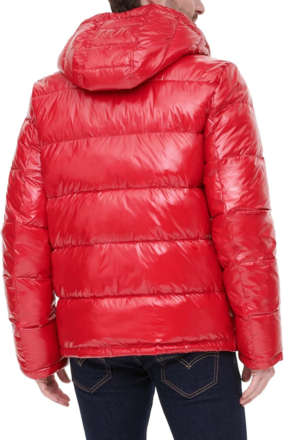 Мужская стеганая куртка с капюшоном Tommy Hilfiger (стандартная и для больших и высоких), New Pearlized Red — фото 3