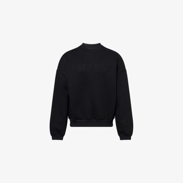 

Толстовка Fear Of God Eternal с круглым вырезом из смесового хлопка, черный