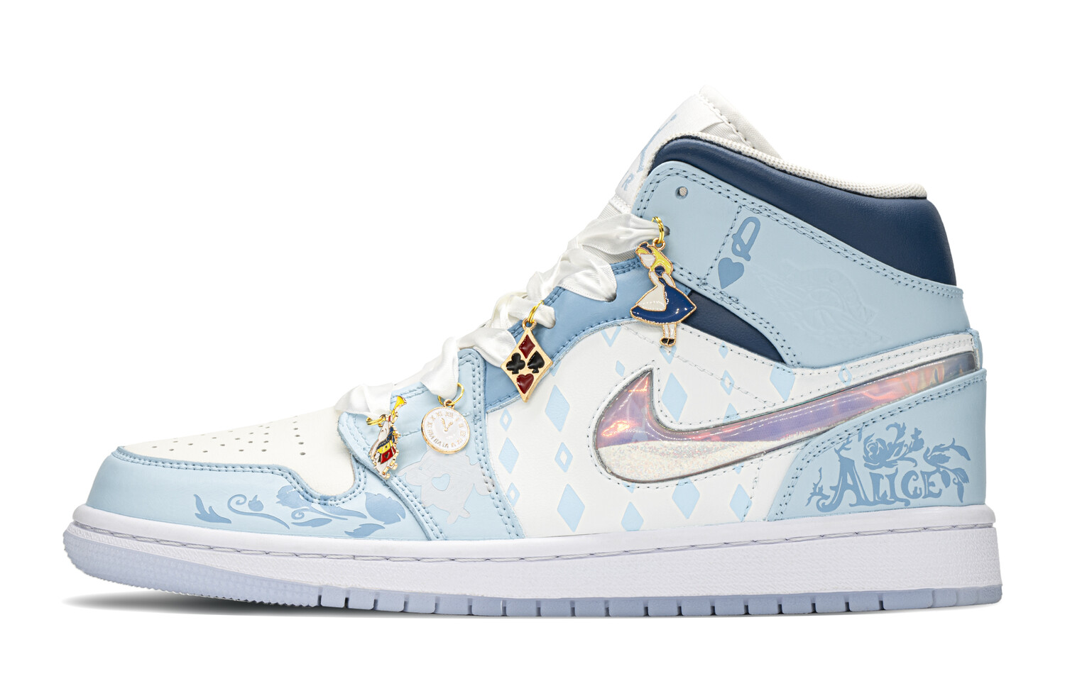 

Jordan Air Jordan 1 винтажные баскетбольные кроссовки женские, Blue/White