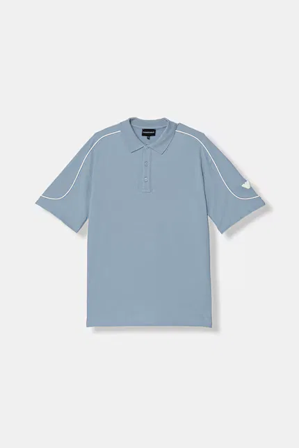 Поло хлопковое Emporio Armani, синий