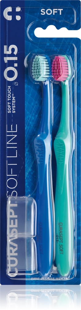 

Зубная щетка Softline 0,15 мягкая, 2 шт. Curasept, 2 шт