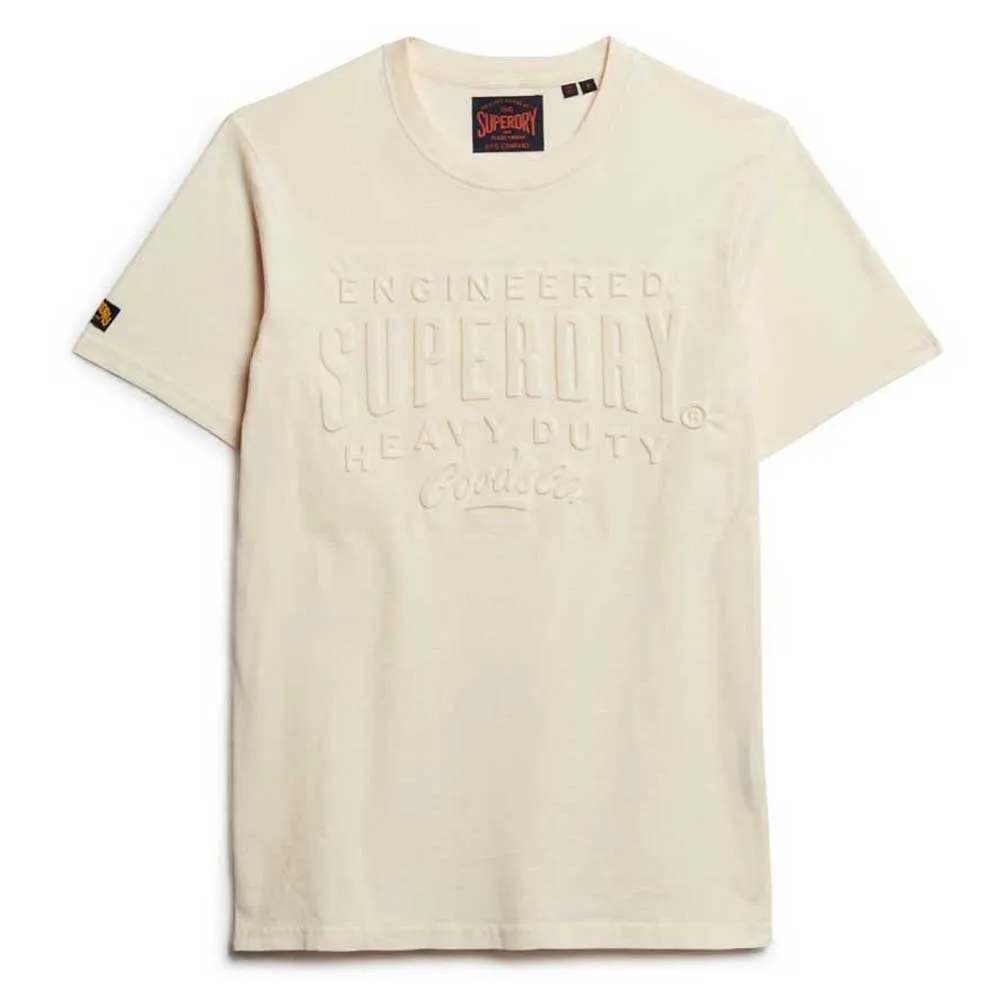 

Футболка Superdry Embossed Logo Graphic, бежевый